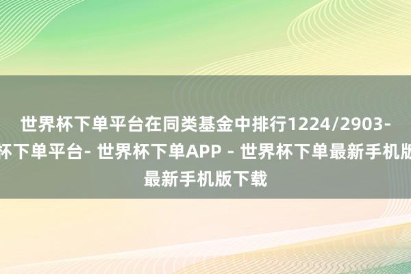 世界杯下单平台在同类基金中排行1224/2903-世界杯下单平台- 世界杯下单APP - 世界杯下单最新手机版下载