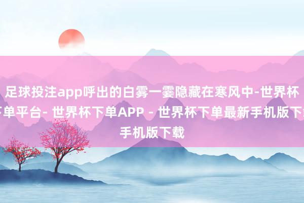 足球投注app呼出的白雾一霎隐藏在寒风中-世界杯下单平台- 世界杯下单APP - 世界杯下单最新手机版下载